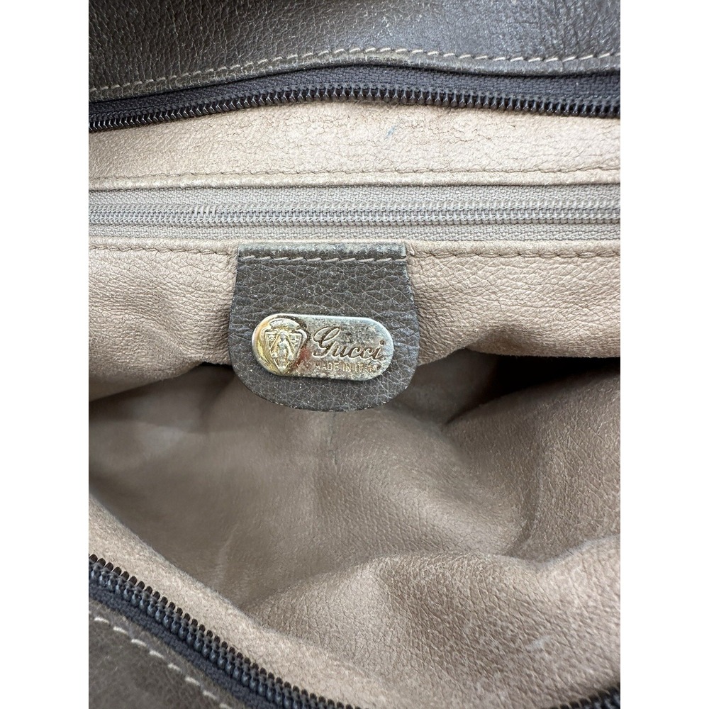 Vintage GUCCI Brown GG PVC Canvas and Leather Crossbody Shoulder Bag 001 25 0251 - Picture 13 of 16